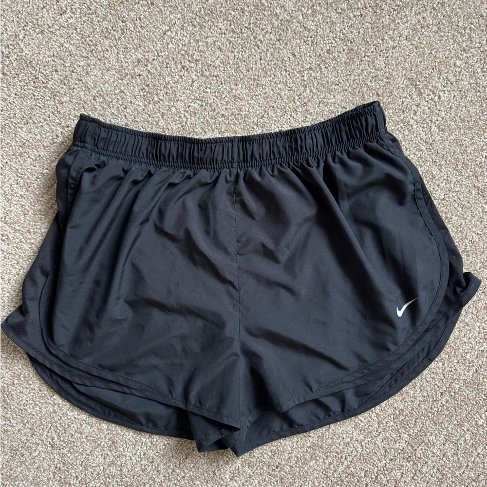 Black Nike shorts with mesh lining